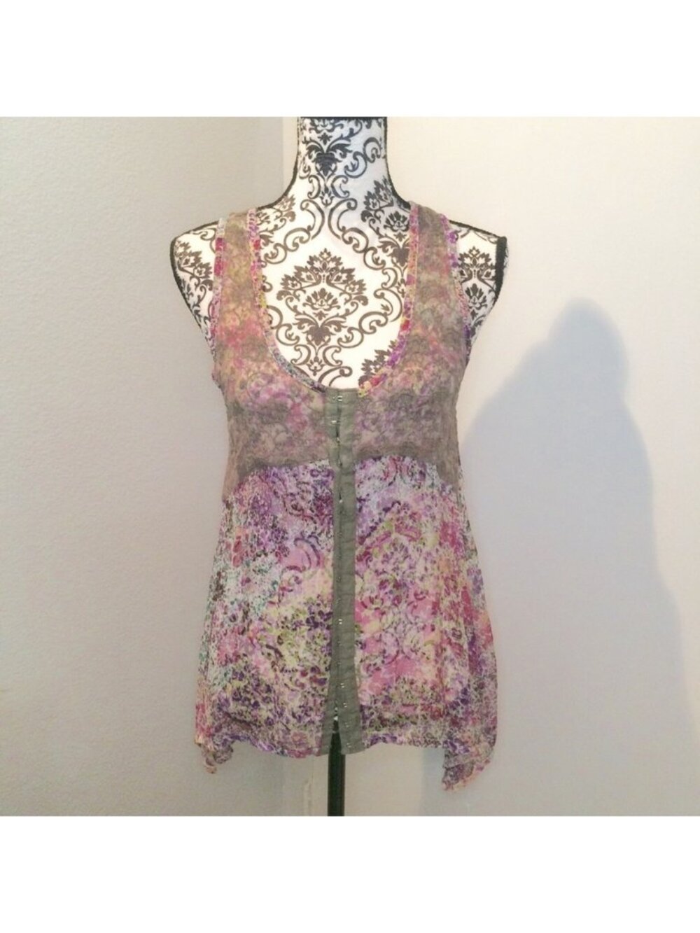 Buffalo Sheer Lace Racerback Top